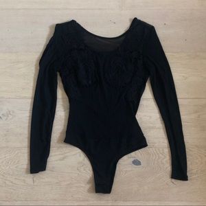 black sheer bodysuit